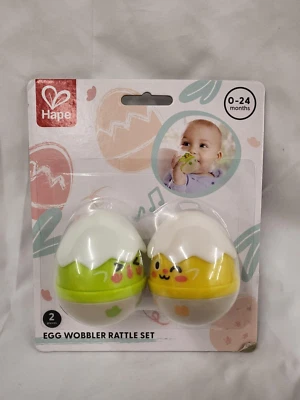 Hape Egg Wobbler Rattle Set 2 Pieces - 0-24 Months - Image 1 of 2
