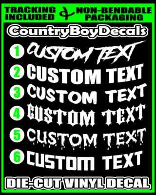 TEXTO PERSONALIZADO 42" Parabrisas CEJA Vinilo Calcomanía Adhesiva PERSONALIZADO Camión Coche Turbo Foto 1 de 3