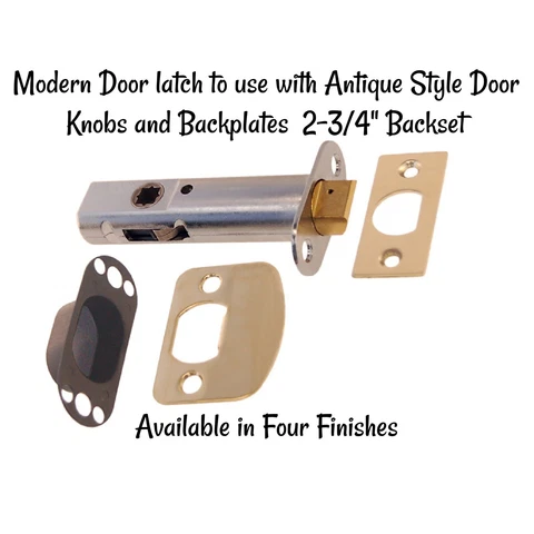 Modern Door lock for Antique Knobs 2-3/4" Backset Oiled Bronze Finish Cover