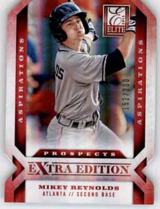 2013 Elite Red Aspirations Mike Reynolds #d /200 Rookie RC Parallel Braves #175 - Picture 1 of 2