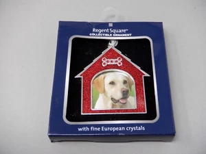 Pet Doghouse Dog Ornament Metal European Crystals Regent Square New GM6310 - Picture 1 of 1