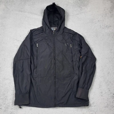 G Star Windbreaker Jacket Mens XL Slim Fit Black Hooded Scuba Regulus - Image 1 of 4