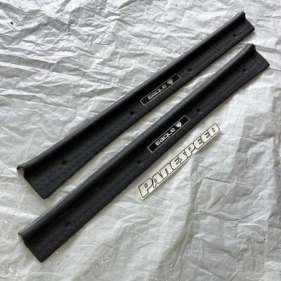 90-94 Eagle коготь - дверной порог потертости пластины (пара) черный OEM водитель пассажир - Изображение 1 из 3