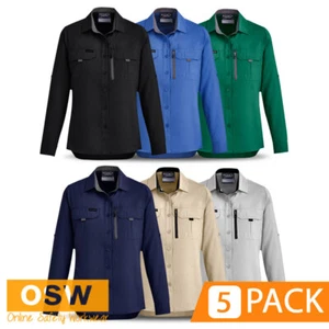 5 x Women's Outdoor Long Sleeve Lightweight Fabric Shirt 100% Polyester Ripstop - Picture 1 of 21