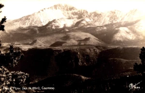 RPPC Pikes Peak Colorado View Teller County Real Photo Postcard - Picture 1 of 2