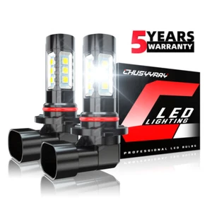LED Foglight Bulbs 6000K 100W White Pair For Ford F250 Super Duty 2013 2014 - Picture 1 of 13