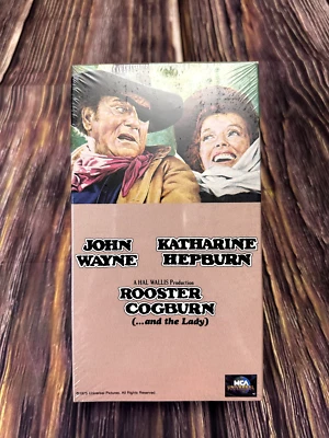 Sealed Rooster Cogburn Vintage VHS 1990 John Wayne Katherine Hepburn New Sealed - Image 1 of 3