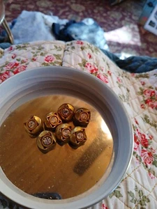 Goldtone Sparkly Buttons Set 7 - Picture 1 of 2