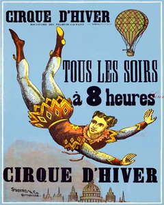 CIRQUE D'HIVER Circus Poster Giclee High Res 8x10 Print - Picture 1 of 1