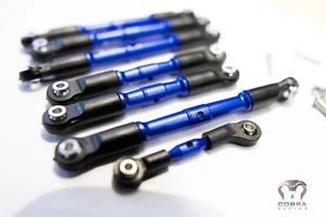 Fits Traxxas 4x4 Ultimate Slash Aluminum Blue turnbuckles / Tie Rods FULL SET - Picture 1 of 7