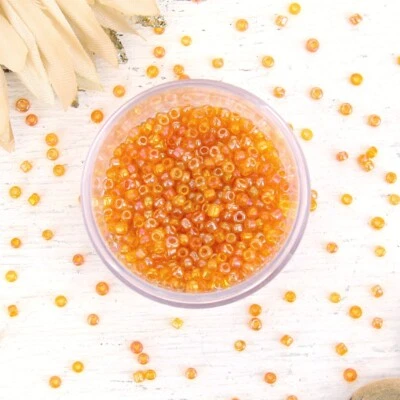 Cuentas de semillas de vidrio - tamaño 12 - redondas - 12 g por paquete aprox. 900 cuentas Foto 1 de 4