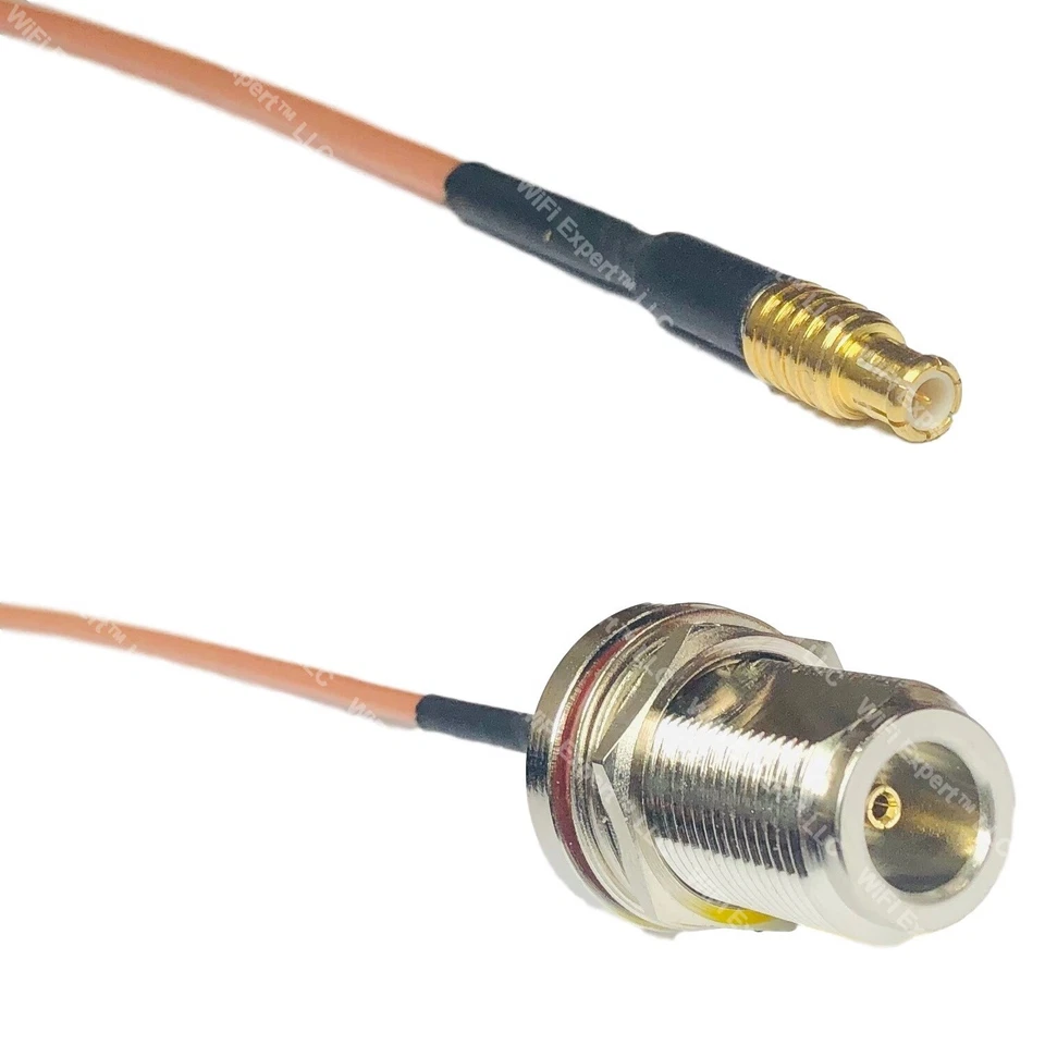 RG316 MCX MALE to N FEMALE BULKHEAD RF Cable FAST-SHIP LOT - Image 1 of 1