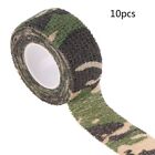 10 Rolls Woodland Camouflage Self-Adhesive Bandage Non-Woven Fabric Elastic Tape