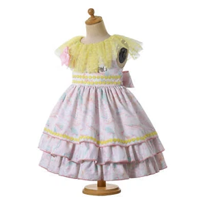 Girls Princess Dress Size 2 3 4 5 6 8 9 10 Birthday Party Pageant Layered Dress - Picture 1 of 12