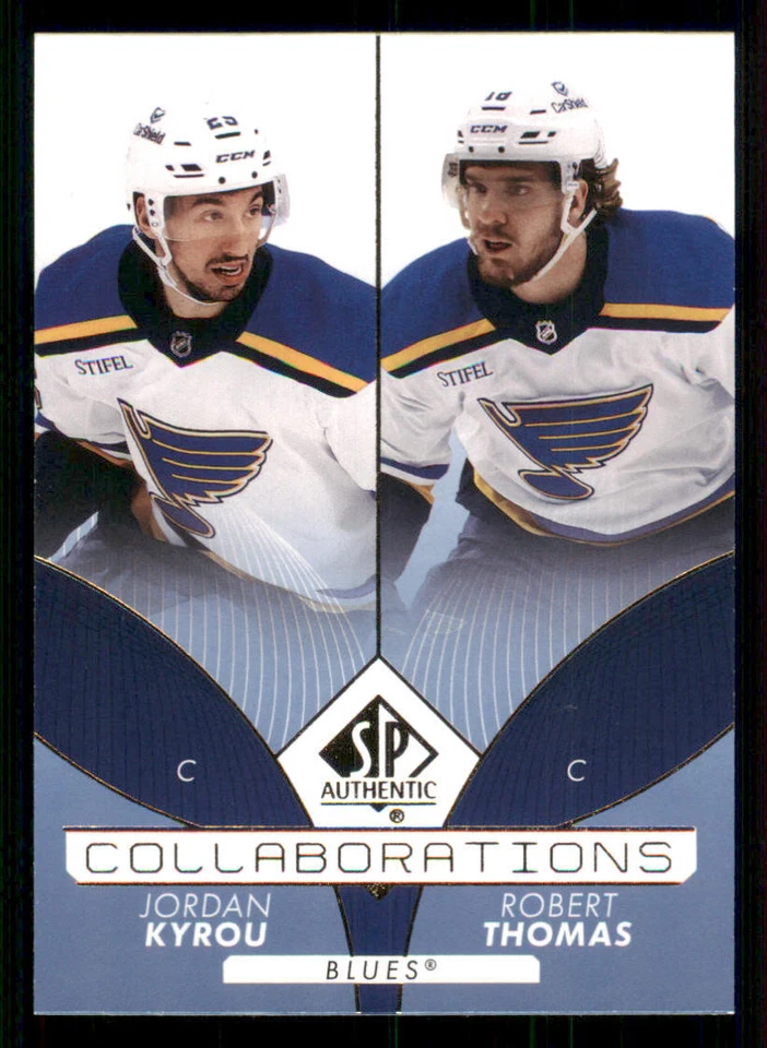 2022-23 SP Authentic Collaborations Blue #C22 Jordan Kyrou/Robert Thomas - Image 1 of 2