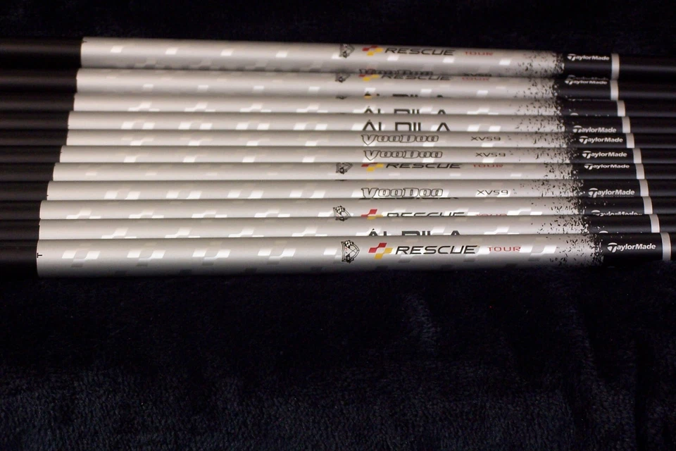 three (3) new TAYLORMADE "Voodoo XV59" (X) 100g, 42", 0.355-tip HYBRID shafts - Image 1 of 1