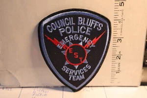 police patch COUNCIL BLUFFS POLICE IOWA EST EMERGENCY SERVICES TEAM - Picture 1 of 1