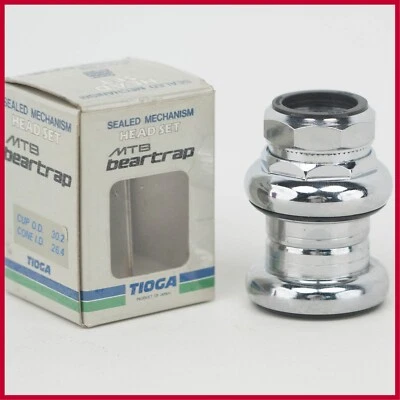 NOS TIOGA BEARTRAP STEEL 1 INCH VINTAGE THREADED OLD MTB HEADSET MOUNTAIN BIKE - Image 1 of 4