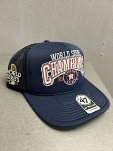 ‘47 Trucker Adjustable Hat Houston Astros 2017 World Series Champions Foam Cap - Picture 1 of 5