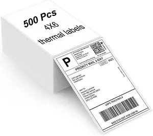 Thermal Direct Labels 4X6 Fanfold Thermal Label Printer Paper Thermal Shippi - Picture 1 of 12