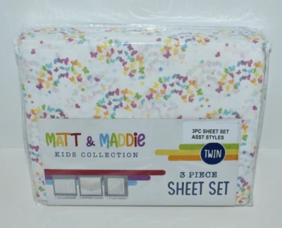 Juego de sábanas tamaño doble con patrón de mariposa arco iris Matt and Maddie Foto 1 de 2