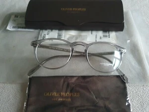 Oliver Peoples grey crystal glasses frames. OV 5004 1132 Riley R . New.