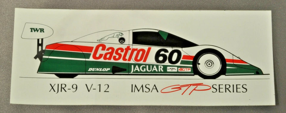 Jaguar XJR-9 V12 Imsa GTP Sticker 6.25" x 2.375"  NEW - Image 1 of 1