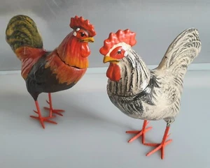 Uralt seltene Candybox Hähne Pappmache befüllbar Süßigkeiten TOP Hühner Huhn - Bild 1 von 5