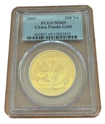 China 2009 Gold 1 oz 500 Yuan PCGS MS69 Panda - Image 1 of 2