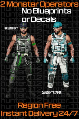 Call of Duty Black Ops 7 Monster Energy 2 Operators Daylight Ripper & Green Fury
