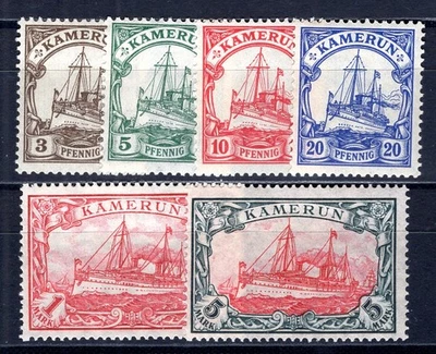 GERMAN COLONIES CAMEROON 1905 20-25 * FLAWLESS SET with WATERMARK (F7506 - Image 1 of 2