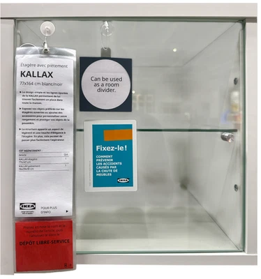 Nuevo IKEA KALLAX Inserto Blanco con Puerta de Cristal 33x33 cm (13x13") 703.402.99 Foto 1 de 4