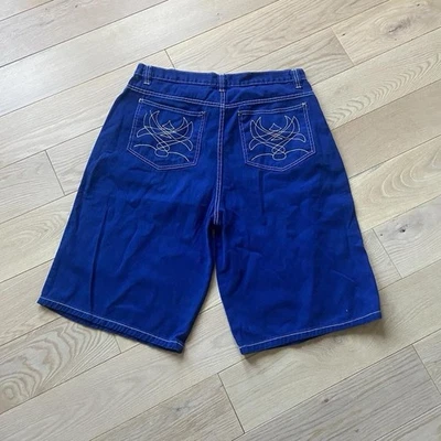 Bklyn Unltd. Pantalones Cortos de Jean Azul Denim Sueltos Bordados Talla Para Hombre 35x13 Foto 1 de 4