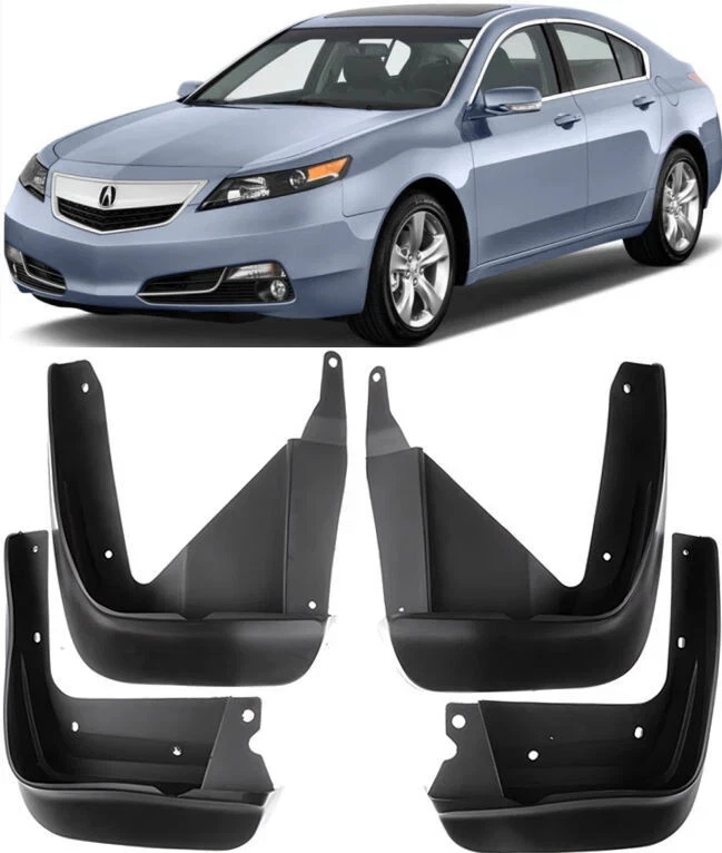 Protectores contra salpicaduras moldeados delanteros y traseros genuinos guardabarros para Acura TL 2009-2014 Foto 1 de 4