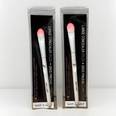 PACK de 2 brochas correctoras grandes Wet N Wild máscara de maquillaje imperfecciones fibra Polymax Foto 1 de 4