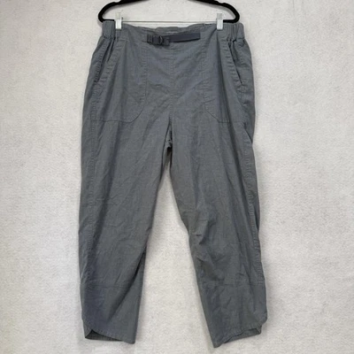 Pantalones Capri Royal Robbins Mujer 14 Gris Ligeros Ajustables Cinturón Viaje Foto 1 de 4