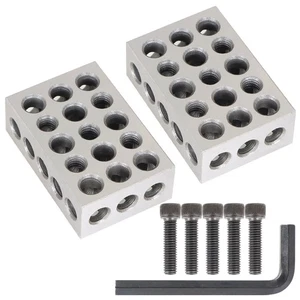 LABLT Hole Block 8 Pcs 1-2-3 123 Precision 23 Hole Set with screw Wrench Case - Picture 1 of 12