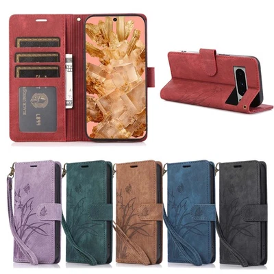 For Google Pixel 8 7 6 Pro 8A 8 Magnetic Stand Leather Pattern Wallet Case Cover - Image 1 of 4