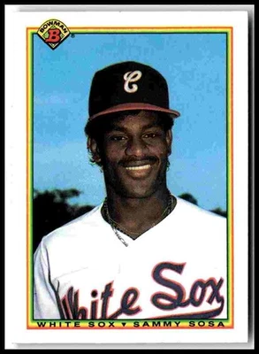 Tarjeta de novato Bowman #312 Sammy Sosa 1990 radiocontrol Foto 1 de 2