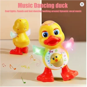Elektrische tanzende Ente lustig blinzeln Augen blinkendes Licht schütteln den Körper süße Musik - Bild 1 von 1