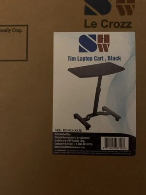 Height Adjustable Mobile Laptop Stand Desk Rolling Cart, Height Adjustable fr... - Image 1 of 4