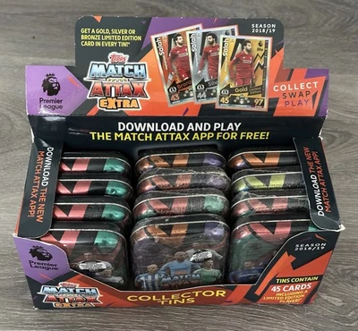 MATCH ATTAX EXTRA 2018/19 18/19 1 FULL SEALED CASE OF 12 SEALED MINI TINS - Image 1 of 3