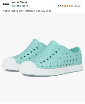 Zapato sin cordones Jefferson Native Shoes para niños  Foto 1 de 2