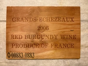 1 Rare Wine Wood Panel Echezeaux Red Burgundy Vintage CRATE BOX SIDE 4/25 1007 - Picture 1 of 2