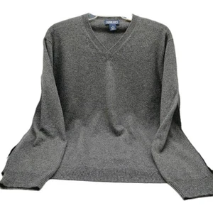 Lands' End Mens Pullover Sweater Top Size Large Cashmere Gray - Picture 1 of 8