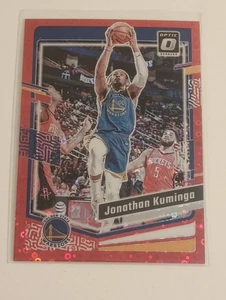 Jonathan Kuminga 2023-24 Donruss Optic /75 Red Fast Break Disco Prizm Card #143 - Picture 1 of 3