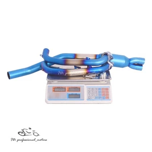 Slip for CF-Moto 450MT Ibex 450 2024-2025 Exhaust Front Header Pipe Blue System - Foto 1 di 6