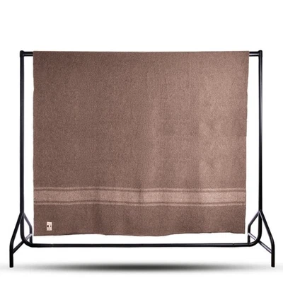 Italienische Wolldecke Braun 200x155 cm – 90 % Wolle, robust & warm, ideal - Bild 1 von 2