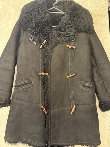 Gucci Mouton Duffle Coat Nero Pelle Taglia 46 Usatoo