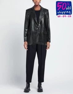 RRP€482 THE ANDAMANE Blazer Jacket Size XS Wool Blend Croc Print Made in Italy - Picture 1 of 5